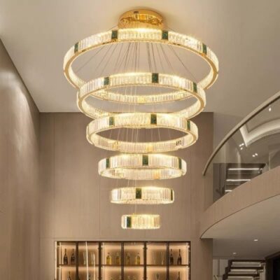 Đèn thả thông tầng pha lê