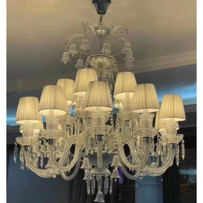 (Hàng Cao Cấp) Đèn Chùm Tân Cổ Điển 24 Tay Cho Biệt Thự Khách Sạn Nhà Hàng Phong Cách Sang Trọng