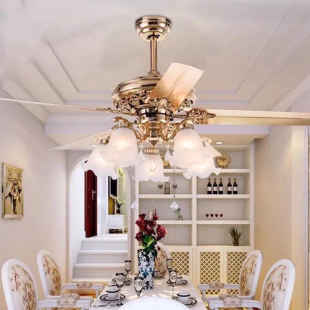 Quạt Trần Đèn Chùm Cao Cấp,5 Chao Đèn Sang Trọng,6 Tốc Độ gió,Có Điều Khiển từ xa,100% Lõi Đồng. Quạt Trần Đèn Chùm Cao Cấp,5 Chao Đèn Sang Trọng,6 Tốc Độ gió,Có Điều Khiển từ xa,100% Lõi Đồng.
