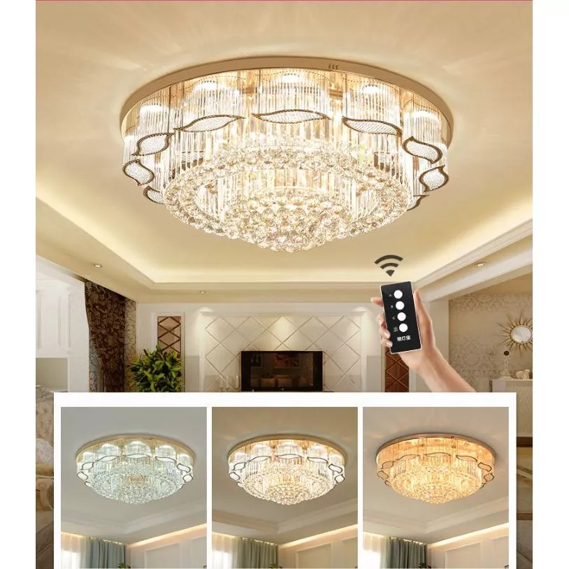 Đèn mâm ốp trần pha lê Led A5 D800 cánh 3 chế độ sáng - có điều khiển từ xa tiện dụng Đèn mâm ốp trần pha lê Led A5 D800 cánh 3 chế độ sáng - có điều khiển từ xa tiện dụng