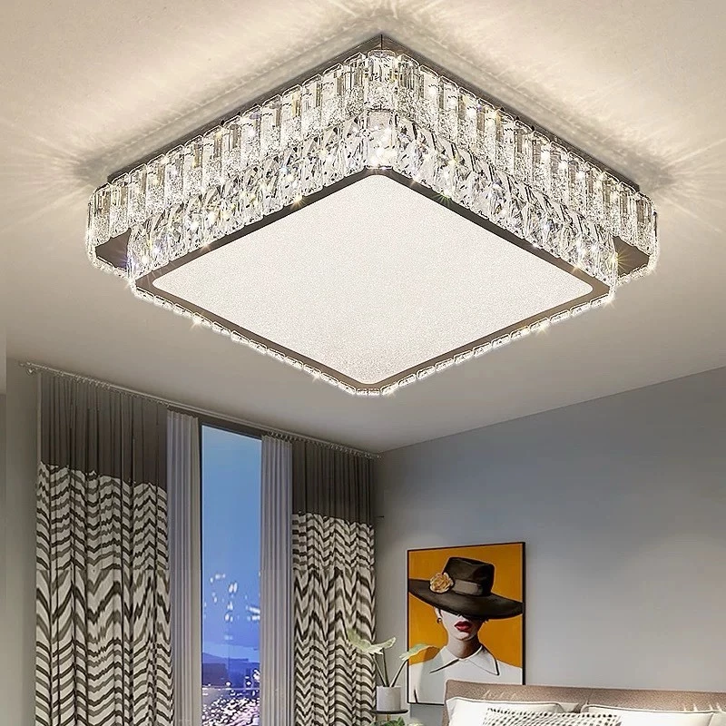 Đèn ốp trần pha lê hiện đại kèm bóng led chống loá cao cấp 3 màu ánh MÃ OP-01 Đèn ốp trần pha lê hiện đại kèm bóng led chống loá cao cấp 3 màu ánh MÃ OP-01