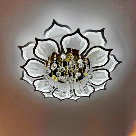 Đèn chùm phòng khách,đèn mâm ốp trần mika 16 cánh rộng 90cm 3 chế độ ánh sáng có điều khiển Đèn chùm phòng khách,đèn mâm ốp trần mika 16 cánh rộng 90cm 3 chế độ ánh sáng có điều khiển